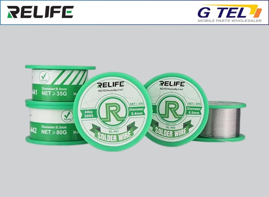 RELIFE RL-442 ACTIVE MEDIUM TEMPERATURE SOLDER WIRE RL-442(0.3mm)