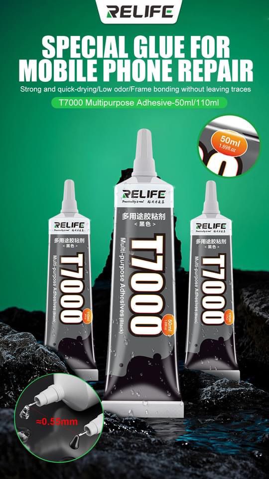 RELIFE T7000 Multi-purpose Black Transparent Adhesive for Mobile Phone LCD