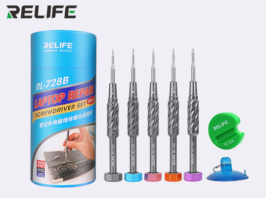 Relife RL-728B 2D Magnetic Screwdriver Special For Laptop Repair With Transparent Small Suction Cup Precision Screwdriver Set