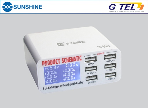 [SS-304D] SUNSHINE SS-304D Intellgent Usb Station/6USB/110V-240V